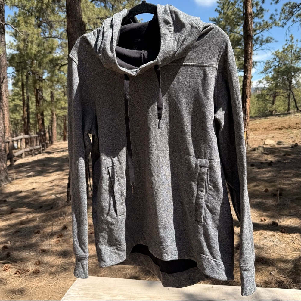 Lululemon Split Pullover Size 8, Dark Heathered G… - image 2